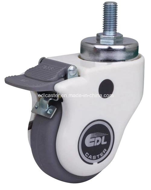 3" 70kg Threaded Brake TPU Medical Caster E3743-77