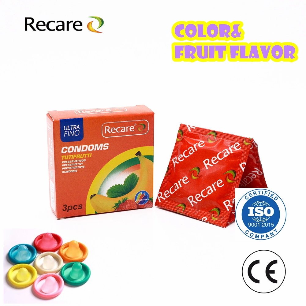 EU Standard Sex Male Flavour Colour Caramel Popular Fruit Sex Flavoured Lemon Free Color Condoms