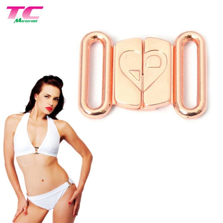 Best Sale New Design Alloy Bikini Swimwear Front Bra Buckle Adjustable Bra Strap Buckle