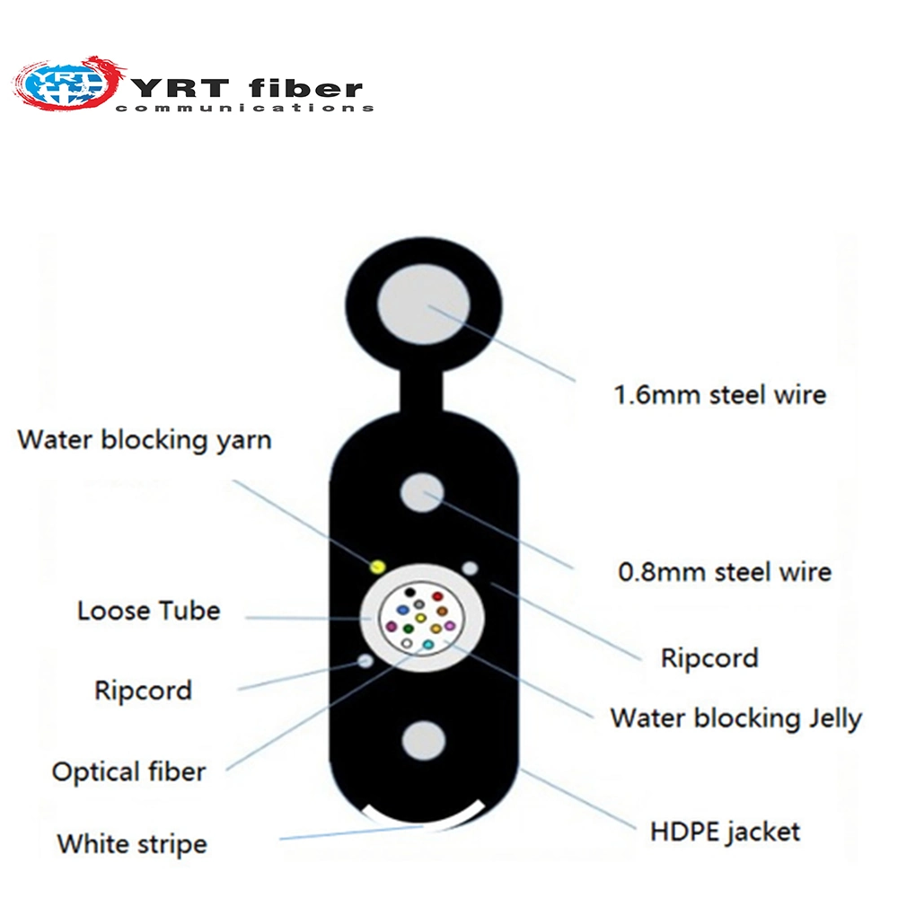 Gyxtc-8y 6/8/12-Core Communication Overhead 8-Shaped Suspension Wire Armored Optical Fiber