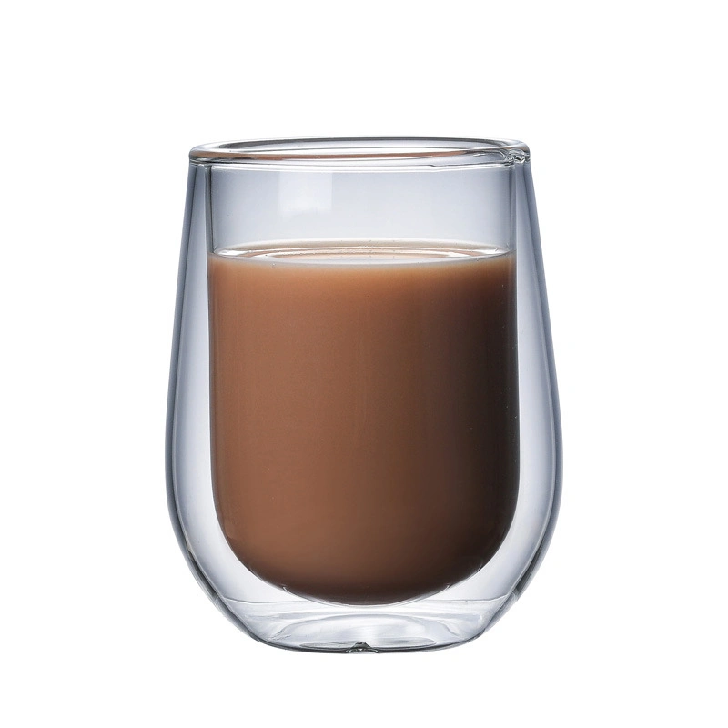 Hot Selling 200ml 250ml Double Wall Borosilicate Glass Coffee Cup