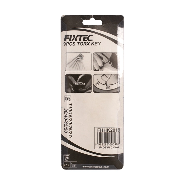 FIXTEC T10 T15 T20 T25 T27 T30 T40 T45 T50 Chave Allen, chave sextavada, chave sextavada, com extra Braço longo