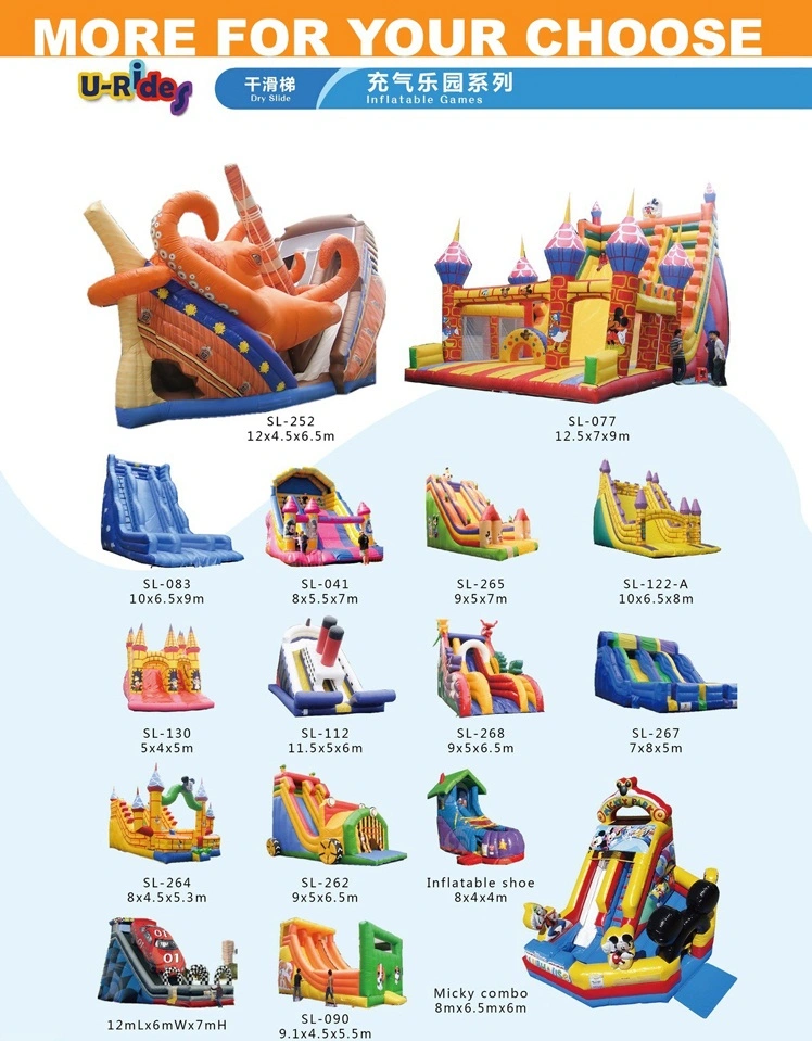 3 lanes inflatable dry slide inflatable slide for playground park