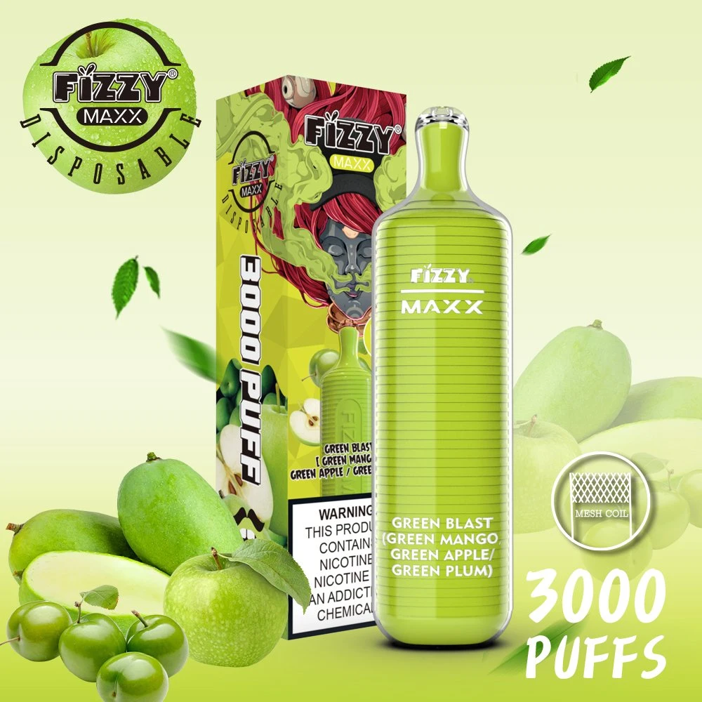 Hot Sale 3000 saveur pure Fizzy Maxx de bouffée de cigarette électronique jetable Vape Portable Mini