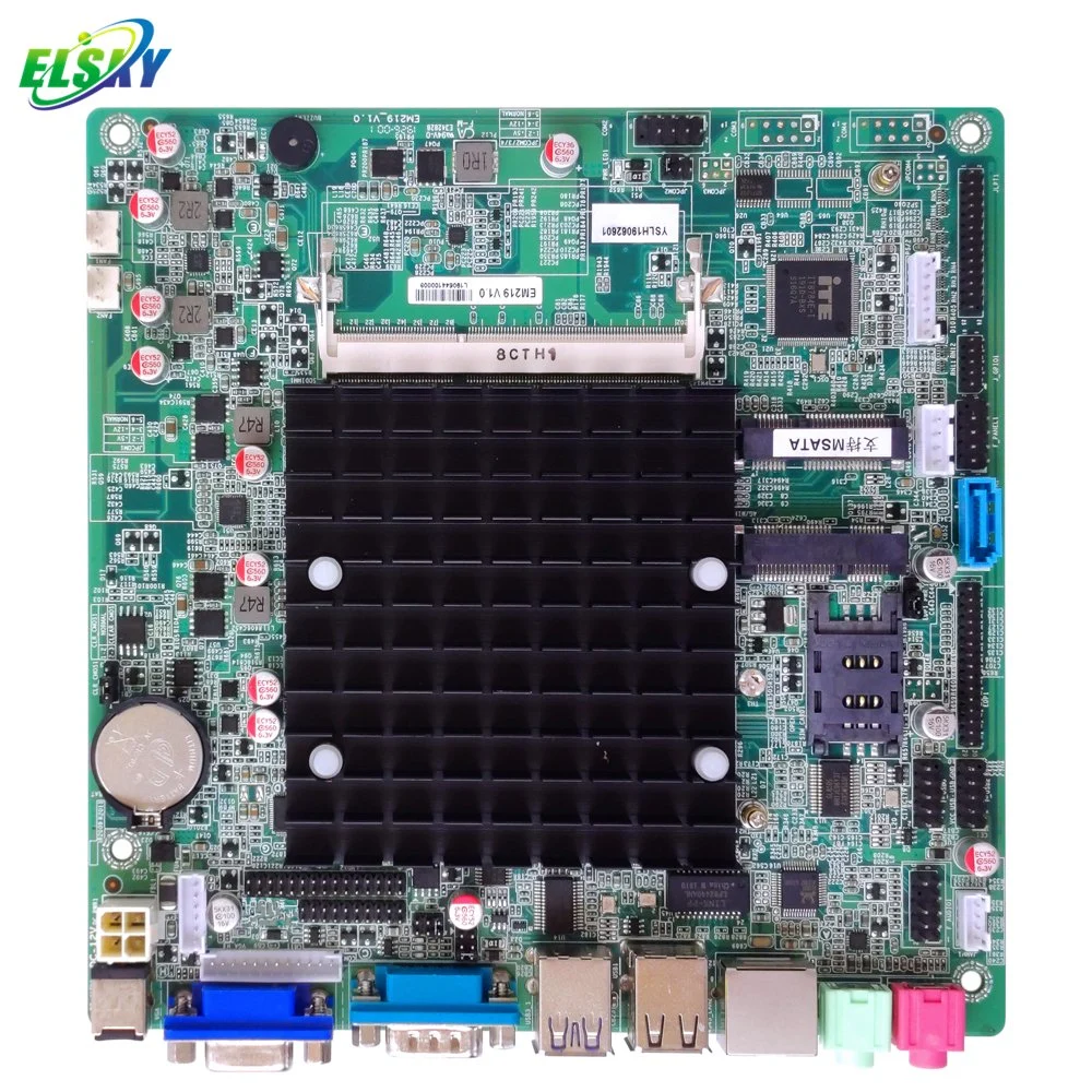 Elsky Dual Edp Lvds Fanless Motherboard Mini Itx J1800 for Smart POS Terminal Cheap Touch Screen All in One PC
