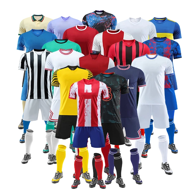 New Design Youth Sports Wear Soccer Uniform Men Soccer Jersey Set Kids Football Jersey Wholesale/Supplier Tracksuit Clothing