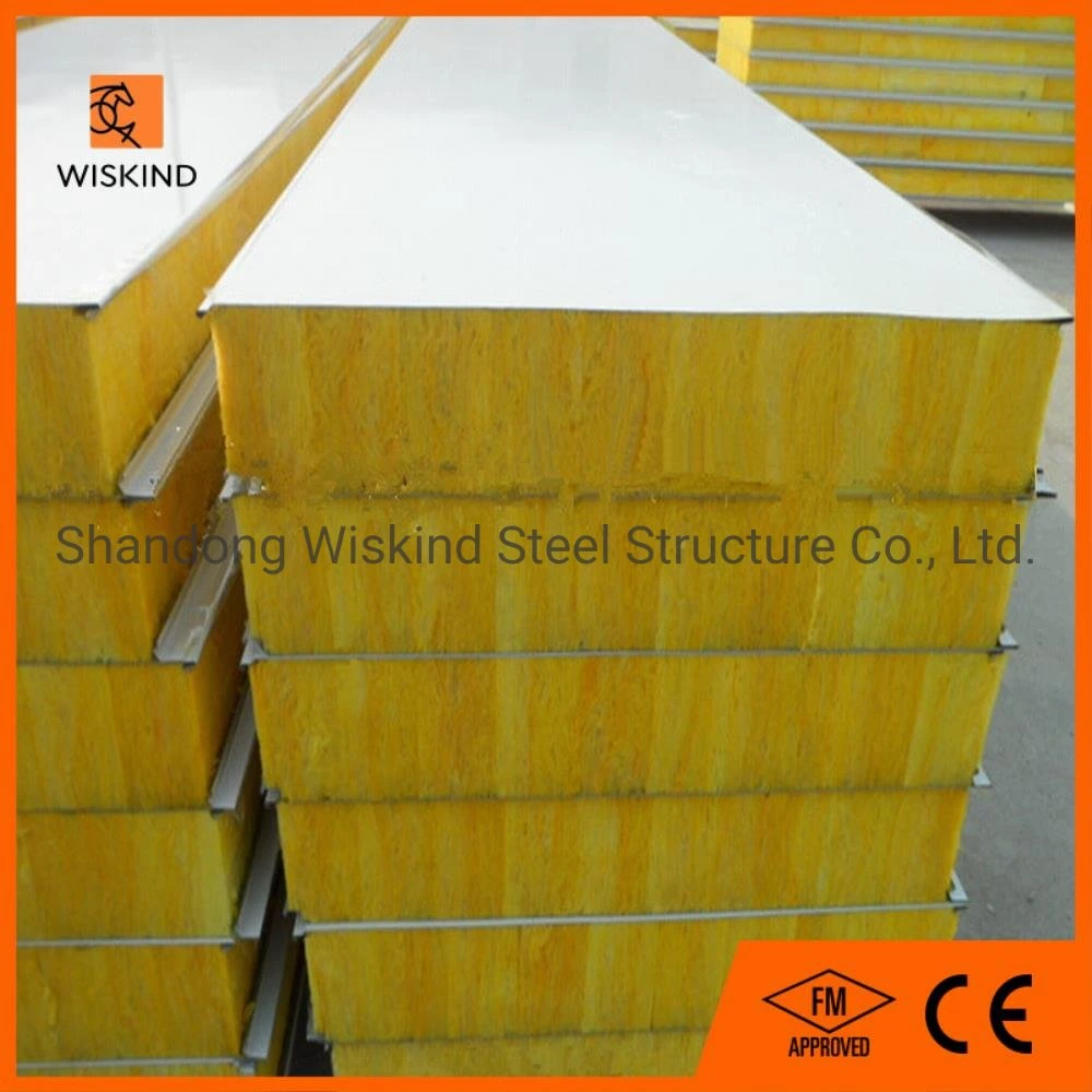 Fire Resistance Sound Absorption Glass Wool Rock Wool Composite Panel for Warehouse/Workshop/Storage