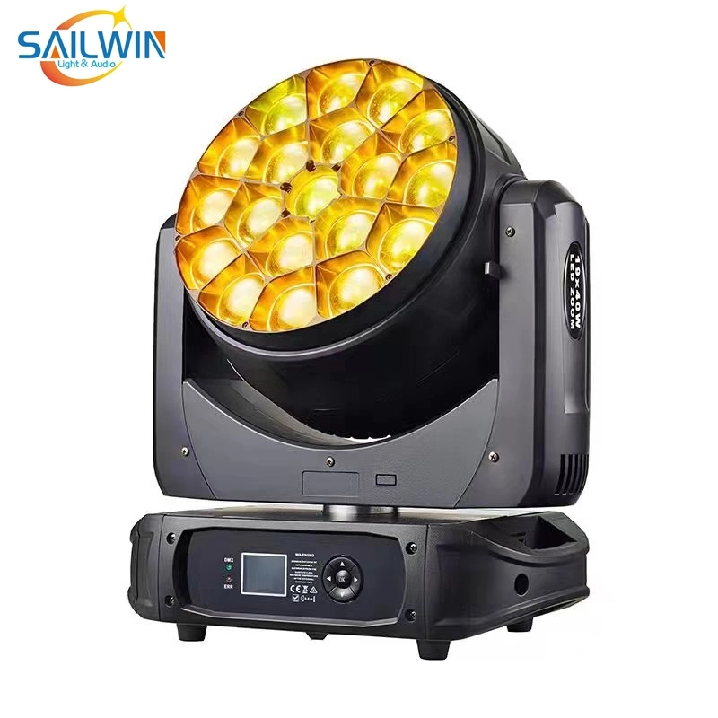 New Arrival 19X40W RGBW Zoom LED Moving Head Light Big Bee Eye Lighting with Powercon