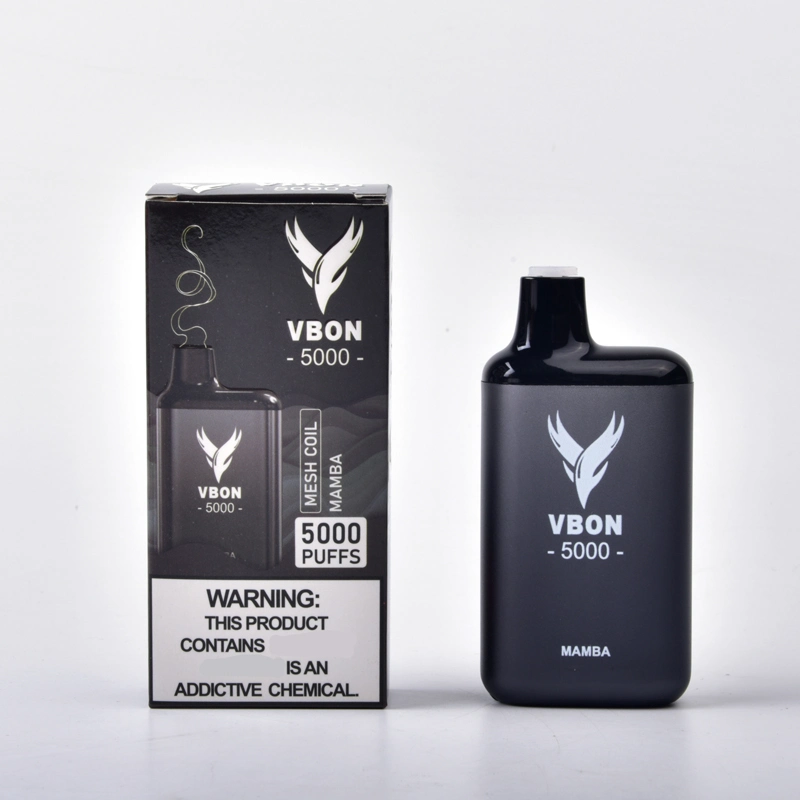 نكهات من نوع Vbon Vape Pod ذات التصميم البارد مع أكثر من 21 نكهات من عصير E-Juice مع 5000 أطواق علبة صغيرة يمكن التخلص منها بالجملة