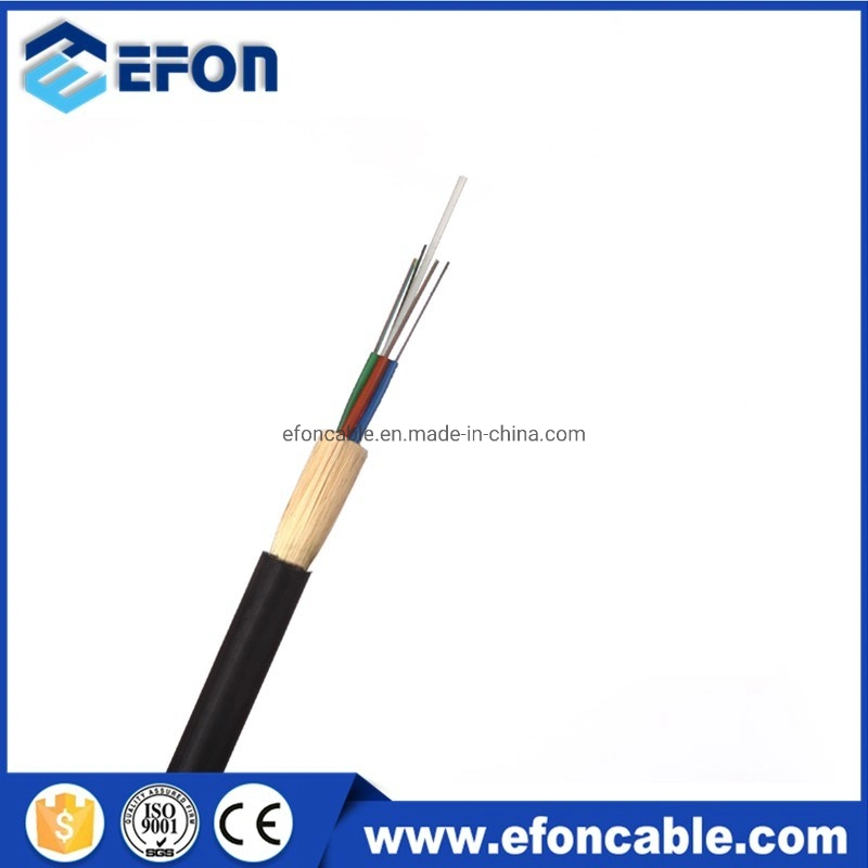 All Dielectric Aramid Yarn Armor Double Jacket Aerial ADSS Fiber Optic Cable