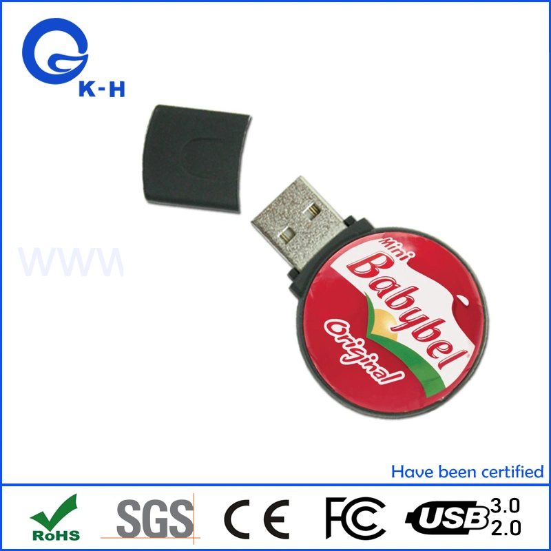 Round Epoxy Dome Sticker USB Flash Memory Storage 16GB 32GB 64GB