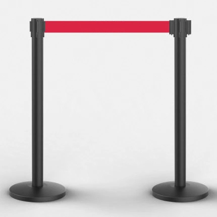 Stainless Steel Queue Barrier with Retractable Belt