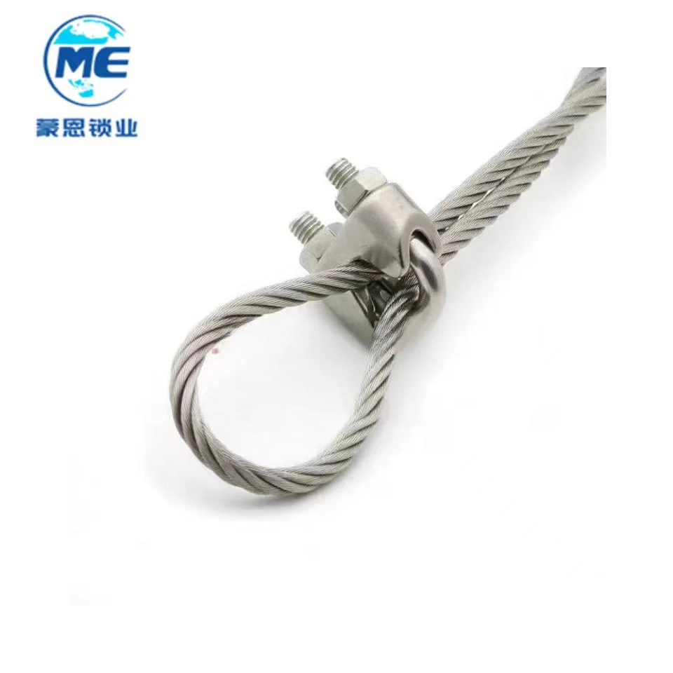 Manufacturers Spot Stainless Steel Buckle 304 Material National Standard Steel Wire Rope Clamp Head Tight Rope Clamp Head Rigging Accessories