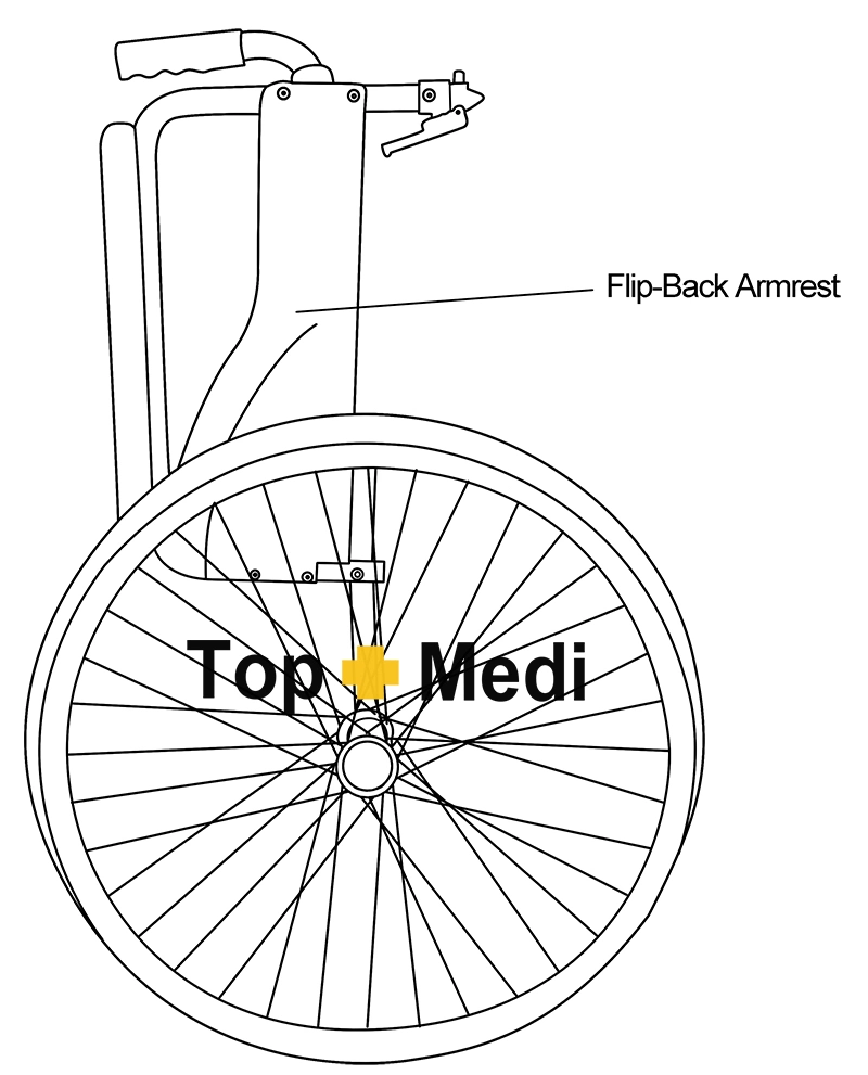 51cm 20cm Topmedi 1PCS/CTN 80X28X89cm, N. W. /G. W.: 17.9kg/20.4kg Wheel Chairs Standard Type Wheelchair