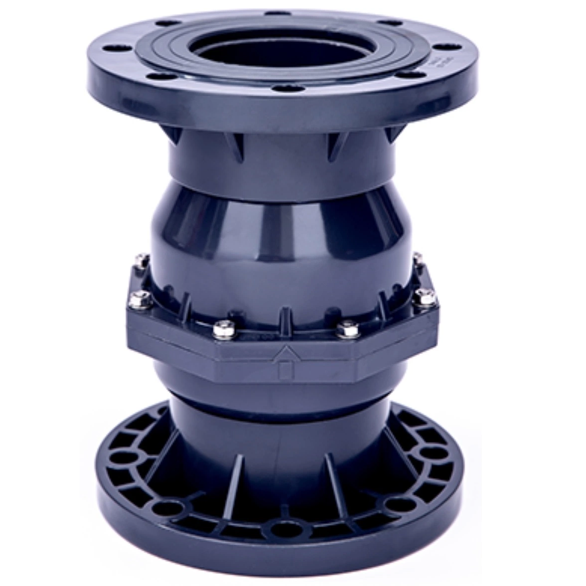 High Quality Full Bore Plastic Double Flange Check Valve PVC Wafer Flanged Check Valve UPVC Swing Type Single Disc Flap Water Flow Control Check Valve