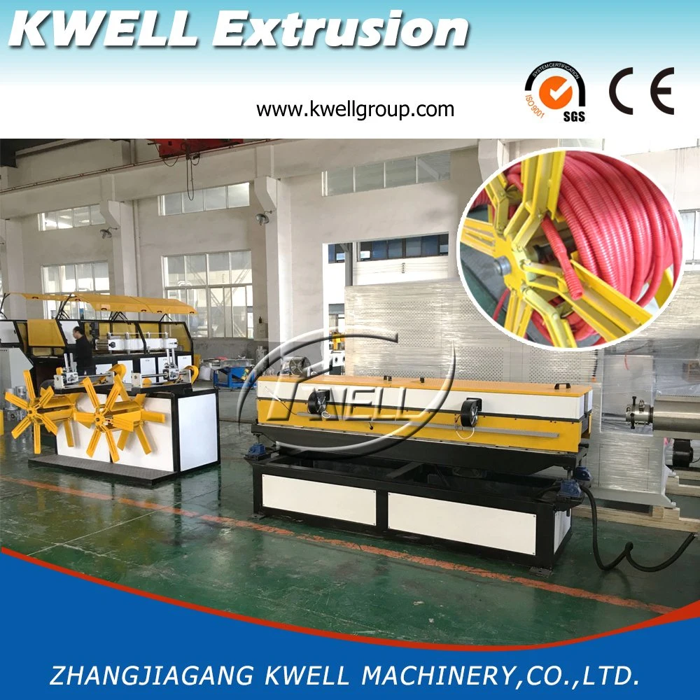 Kwell Single Wall Corrugated Tube Production Line Plastic Extruding Machine Corrugated Pipe Line