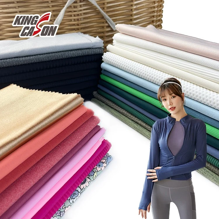 Kingcason Knit Knitted Jersey Fabric Nylon Polyester Spandex Textile Fabric