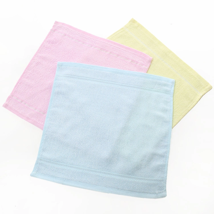 Factory Wholesale/Supplier Bamboo Fiber Twill Square Towel Washcloths Face Towel for Infants