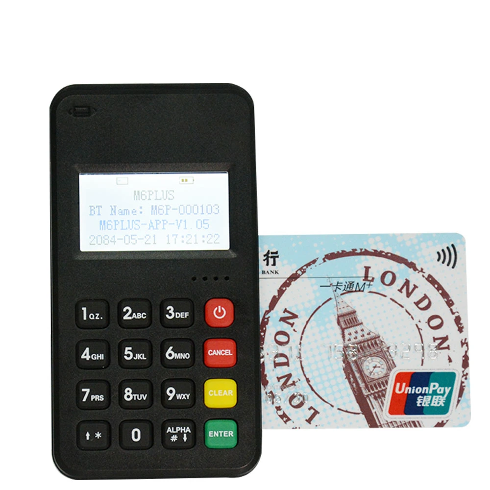 3 en una Smart Card Reader Terminal de pago Mpos Bluetooth M6 Plus