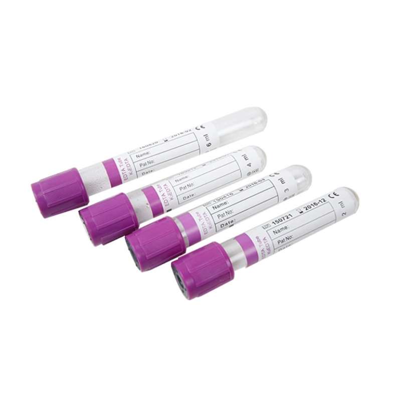 CE ISO Disposable Medical Sample Test Vacuum EDTA K2 K3 2na Blood Collection Tube