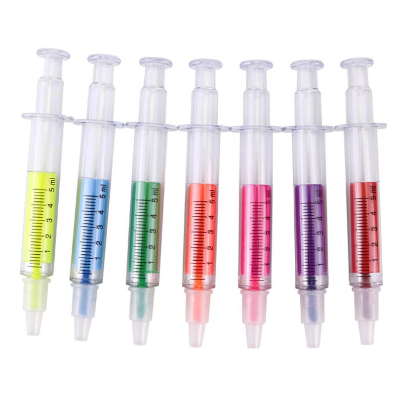 Wholesale Syringe Shaped Highlighter Marker Pen for Office Supply