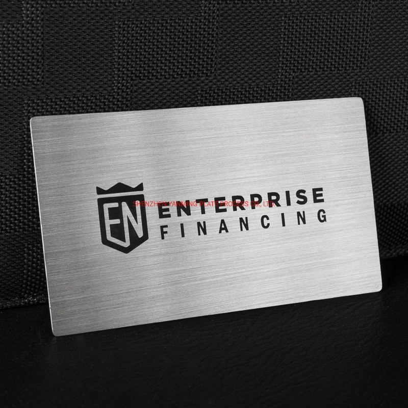 Custom Sliver Brushed Stainless Steel Metal Business Card