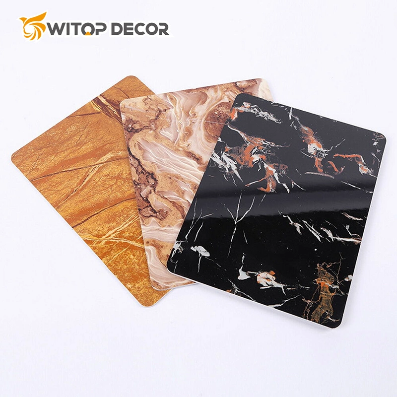 1220*2800*3mm Best Decorate Plastic Marble Sheet Acrylic Wall Panel UV Panel