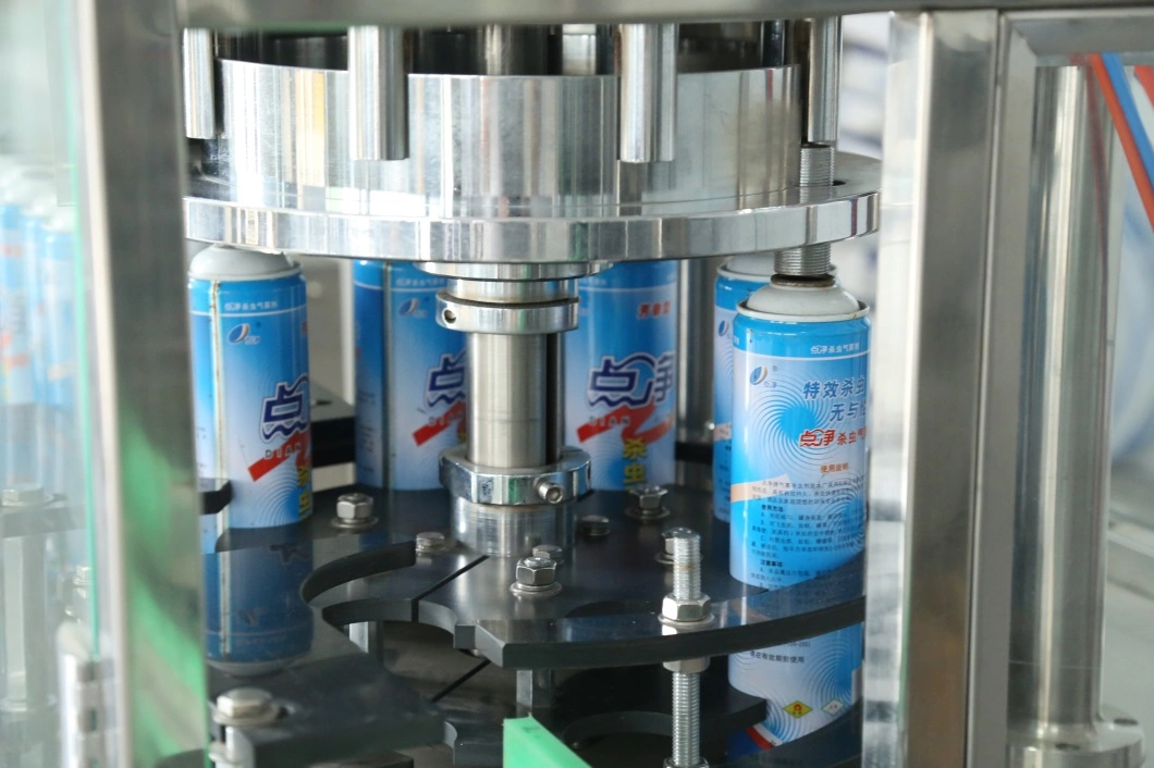 Metal Bottle Pipe Valve Bottle Aerosol Spray Packaging Filling Machine Production Line Factory Price Manufacturing