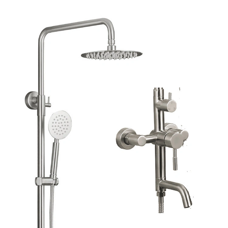 Factory Wholesale/Supplier 304 Stainless Steel Bathroom Bath Shower Column, Shower Set with Hand Shower Spray