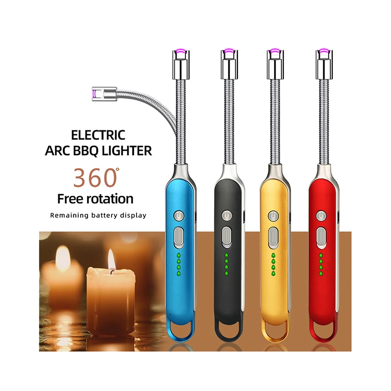 Lighters Electronic for Cigarette USB Fire Piezo Igniter Rechargeable Type-C Starter Pits Torch Refillable Grill BBQ Lighter