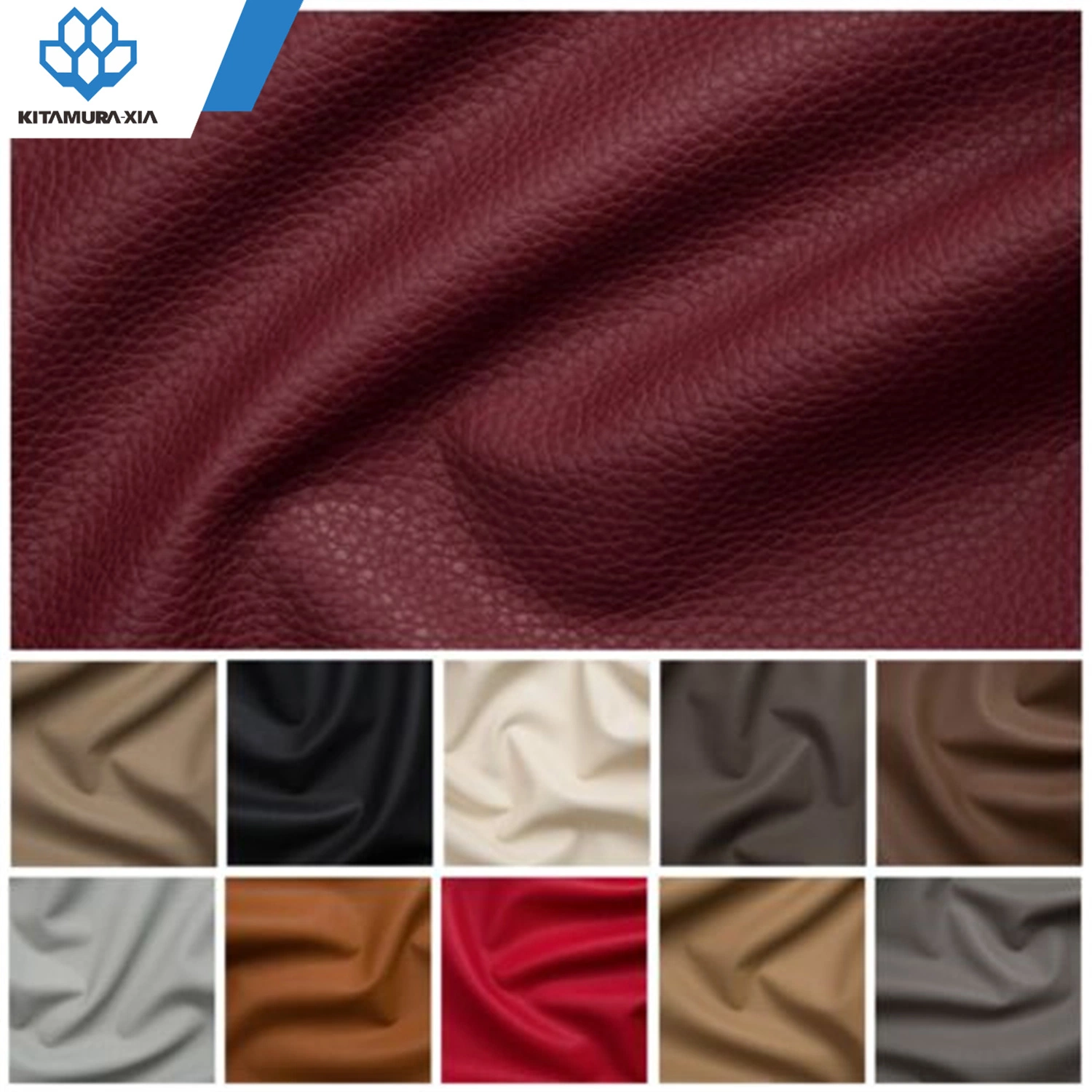 Finished Synthetic Artificial PU Microfiber Leather for Bag Shoes Material Sofa Seat