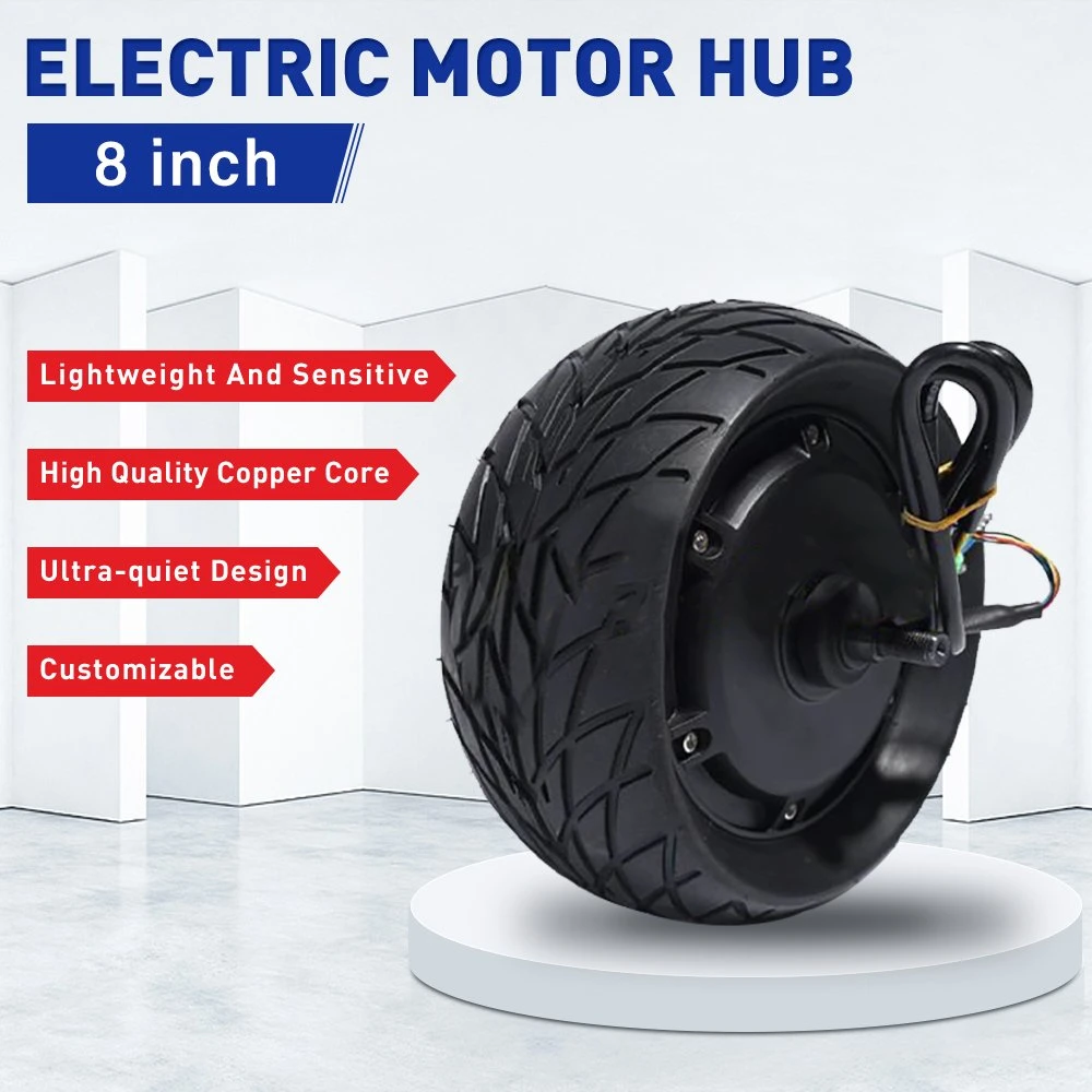 Lunyee 8 Inch Brushless DC Hub Motor Gearless Motor for Electric Scooter