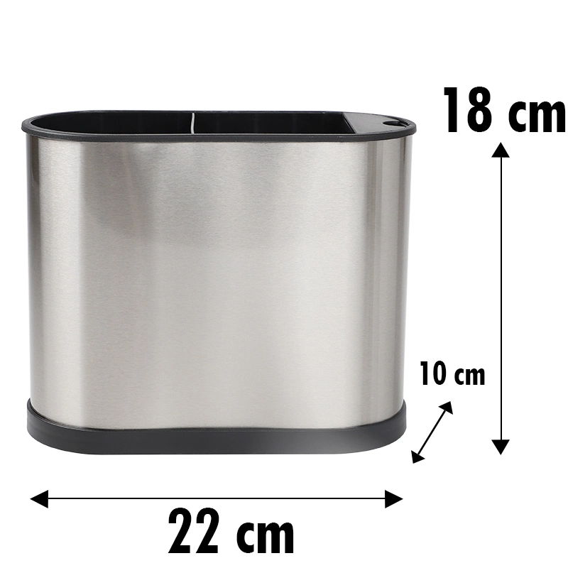 Kitchen Plastic Metal Stainless Steel Cutlery Kitchen Utensil Holder with Drain Holes