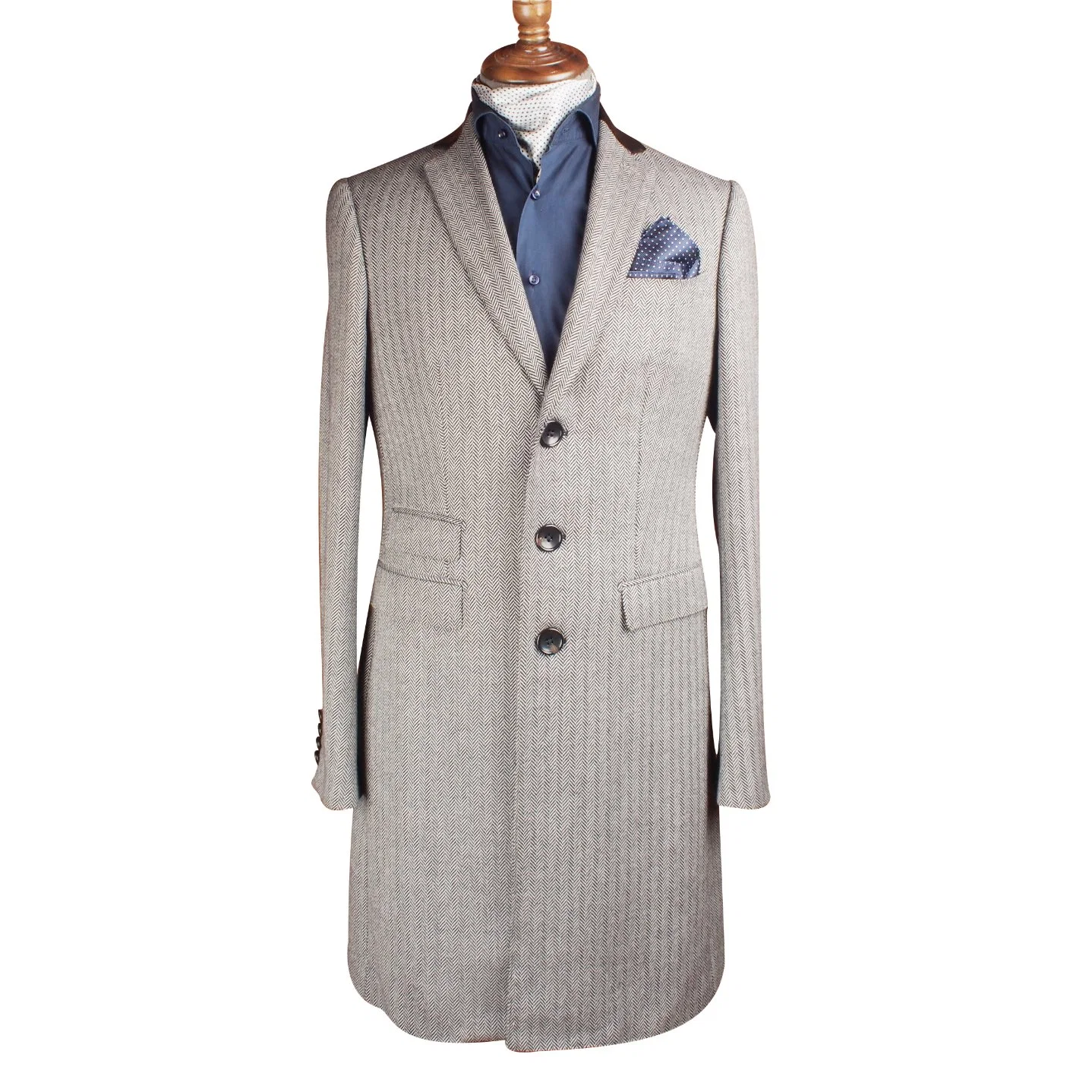 New Design Plain Slim Fit Business Suit Custom Made Wool Overcoat