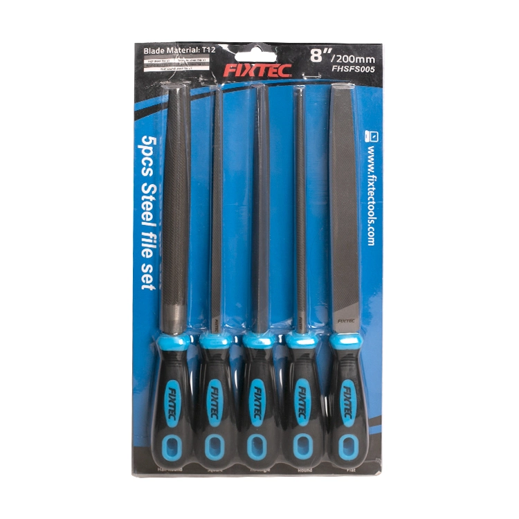 Juego de lima de acero Fixtec 5pcs con T12 hojas