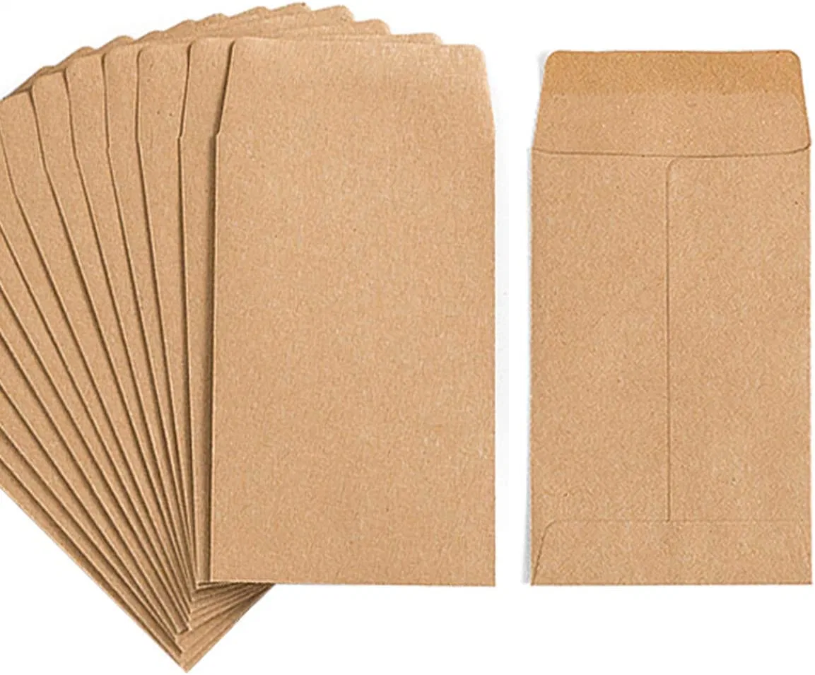 Wholesale Kraft Coin Envelopes for Garden, Office or Wedding Gift (2.25"&times; 3.5") in a Pack of 100