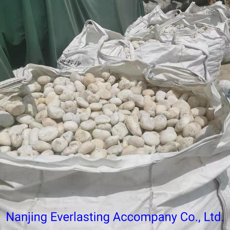 China Cheap Pure Snow White Cobbles Beach Washed Pebble Stone