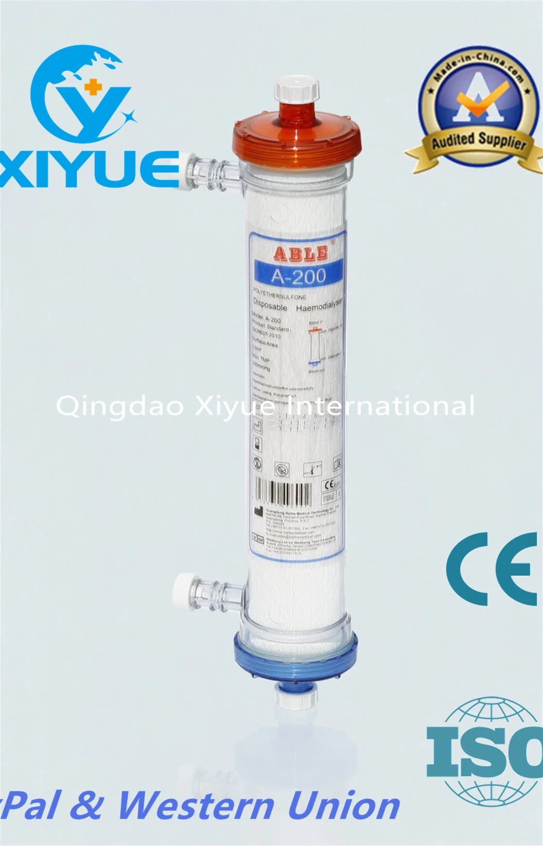 Hemodialysis Blood Dialyzer with High quality/High cost performance 