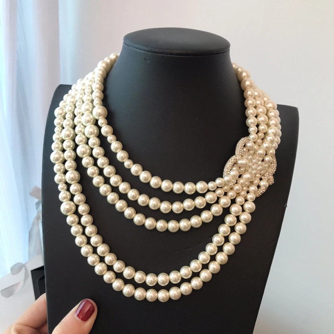 Luxury Pearl Jewelry Designer Famous Brand Pearl Necklace Fashion Banquet Pearl Necklace