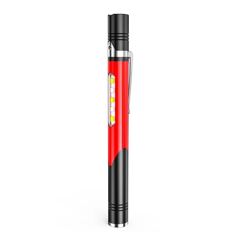 Professional CE RoHS Torch Flashing Lighting with Clip Aluminum Rechargeable Torche Inspection Medical Penlight Medical Xpg SMD LED Flashlight