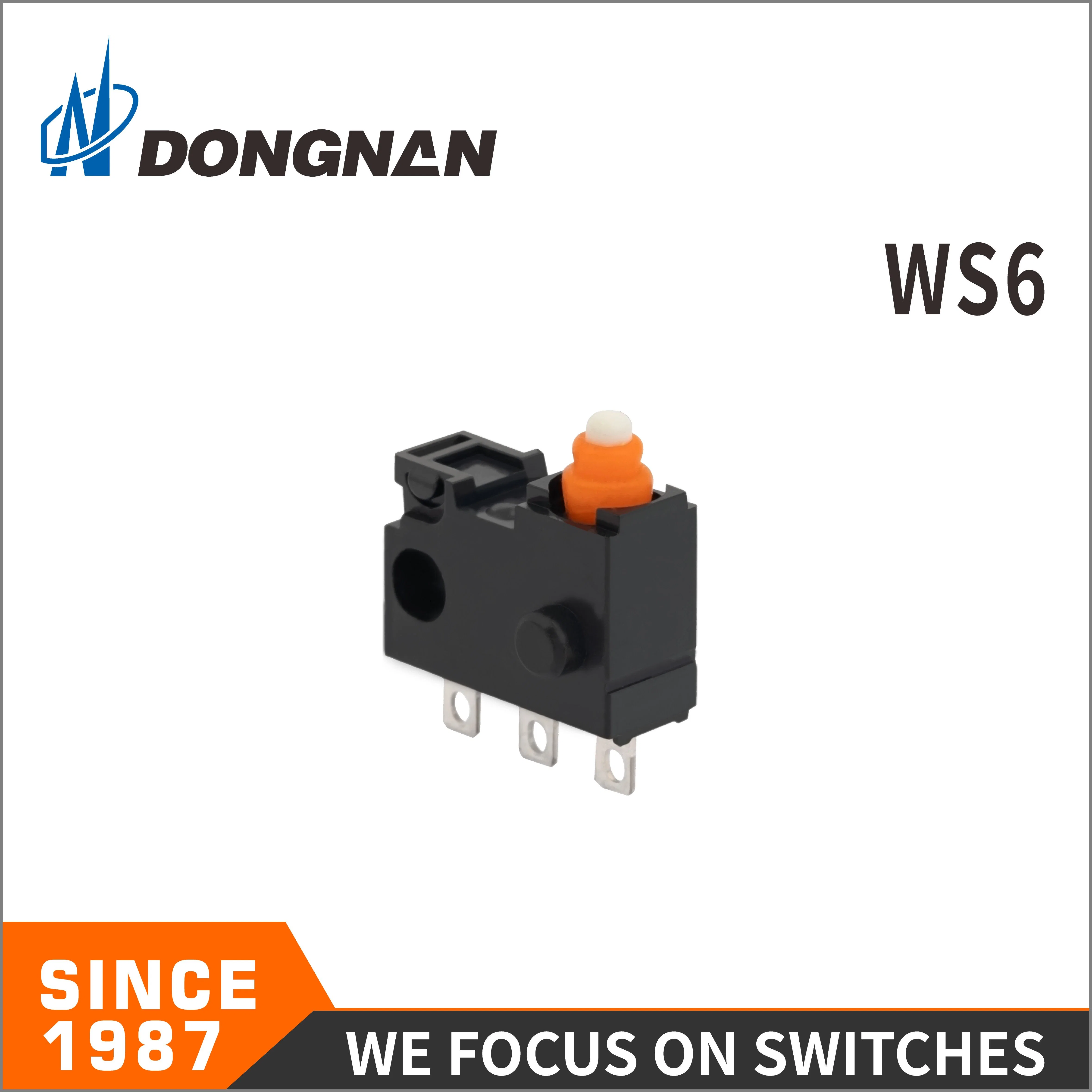 Small Size Ws6 Dustproof and Waterproof Micro Switch for Automobile