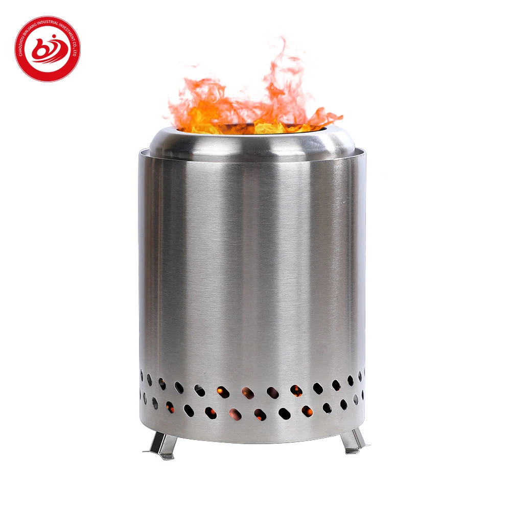 Courtyard Tabletop Stove Detachable Stainless Steel Mini Stove Portable Tabletop Smokeless Fire Pit for Patio