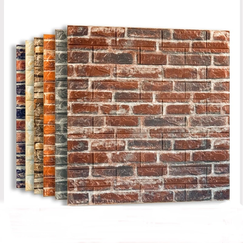 3D PE Foam Self Adhesive Brick Tile Wall Foam Design Wallpaper Sticker