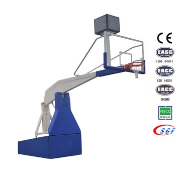 Fiba Professional Basketball Equipment Electric Hydraulic Basketball Stand/Hoop for Sale