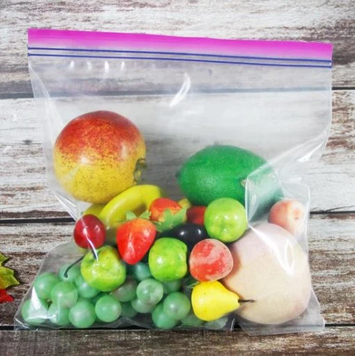 LDPE Double Zipper Color Zipper Heavy Duty Grip Seal Zipper Ziploc Ziplock Snack Gallon/ Quart /Freezer /Sandwich Bag Food Storage Bag