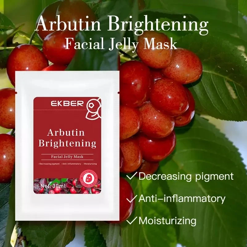 Ekber Customized Logo 24K Vitamin C Rose Arbutin Feuchtigkeitsspendende Aufhellung Gesichtsmaske Mit Hydro-Gelee-Maske