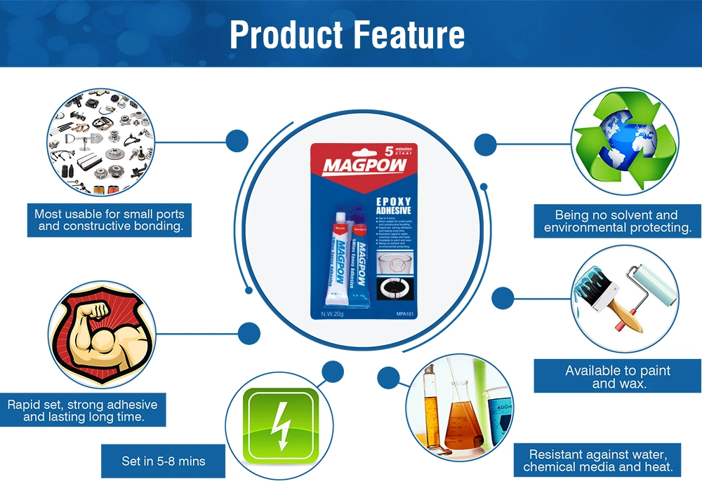 Cola de aço AB Epoxy AB de cura rápida para peças automáticas Reparação de hardware