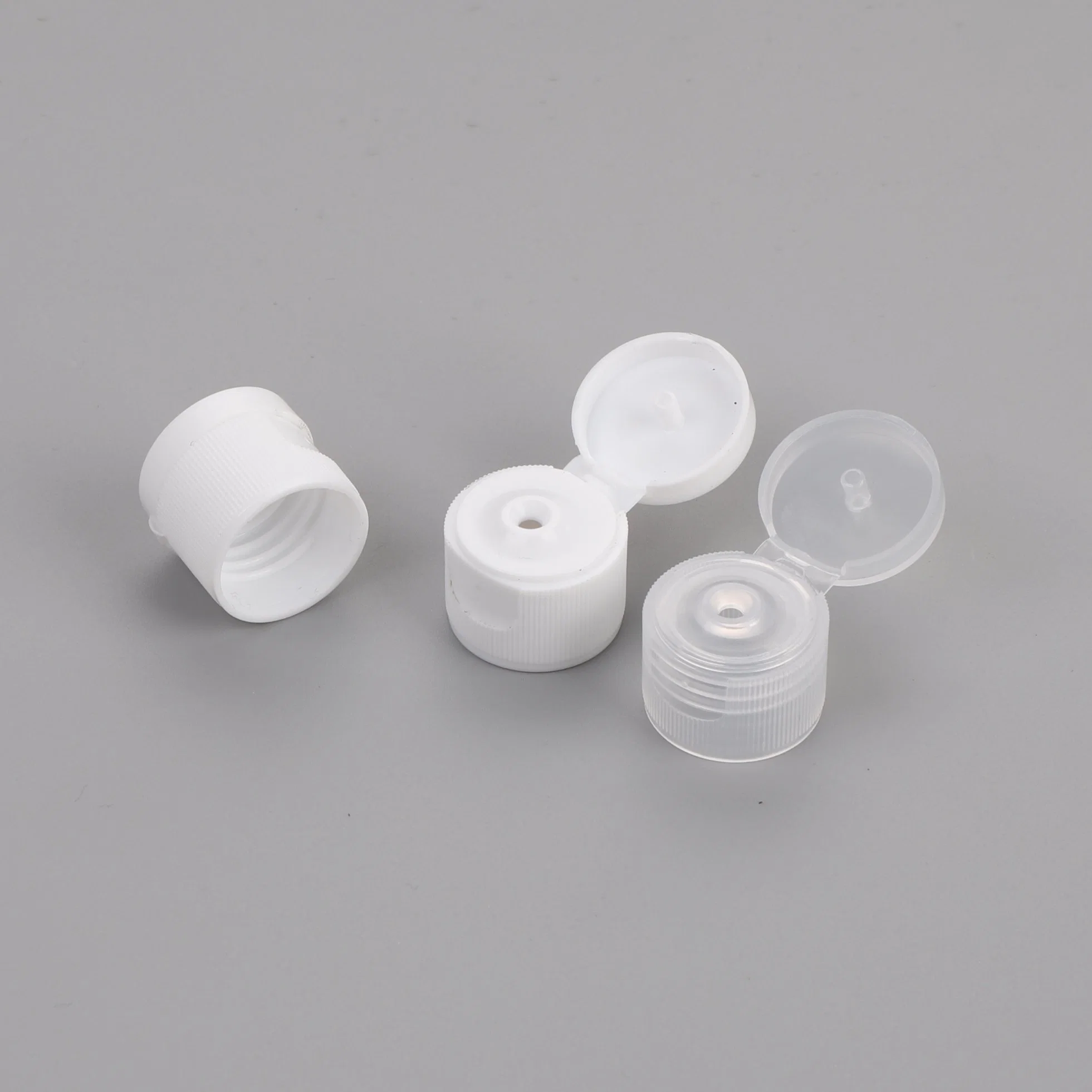 24mm White Transparent Plastic Flip Top Bottle Caps