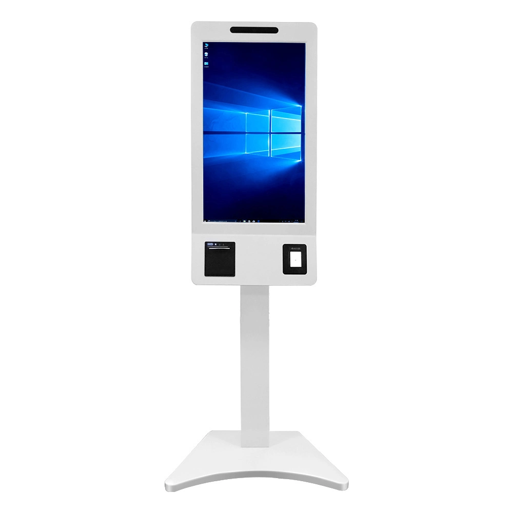 Black/White Intelligent Self Service Order Payment Kiosk for Restaurant Food Ordering