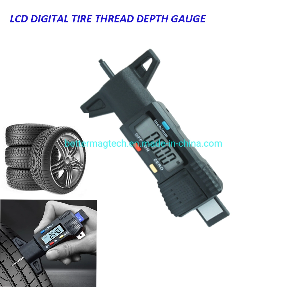 Digital Tire Tread Depth Gauge Measuring Tool for Tyre 0-25mm